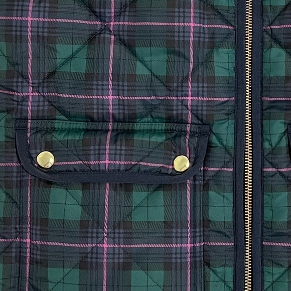 J.Crew Tartan Plaid Quilted Puffer Vest Size XS - Picture 11 of 15